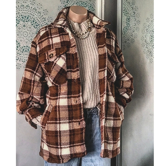 🆕️The Amelia// Cinnamon fleece shacket - Picture 4 of 4